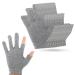 Dimeho 6 Pairs Moisturizing Cotton Gloves Touchscreen Overnight Sleeping Gloves Lightweight Nighttime Lotion Grey Gloves for Bedtime Dry Hand Therapy Sensitive Irritated Skin SPA(Grey)