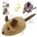 Gigwi Interactive Cat Toy Mouse, Electric Moving Cat Toy with Furry Tail, Automatic Cat Toy Squeaky Mice for Cats Inddor/Outdoor Exercise Brown Mouse (Original)