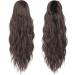 FESHFEN 18 Medium Brown Curly Wavy Ponytail Extension - Synthetic Drawstring Hairpiece for Women - Buy Online on GoSupps.com