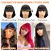 20 Inch Body Wave Wig with Bangs for Black Women - 150% Density Brazilian Virgin Human Hair None Lace Front Wig - Natural Color - Buy Online on GoSupps.com