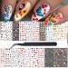 18 Sheets Nail Stickers for Nail Art Nail Decals Nail Wraps for Women Kids Girls Self-Adhesive Nail Sticker Decoration Nail File Nail Wipes Cuticle Stick S002-s004 18 Sheets