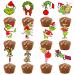 VARACL 24 Pieces Grinch Cupcake Toppers Grinch Christmas Cupcake Toppers Food Fruit Picks for Grinch Party Dessert Decoration Grinch Birthday Cake Decor Grinch Christmas Party Decorations Supplies