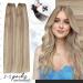 Moresoo Blonde Human Hair Weft Extensions - Light Brown with Platinum Blonde Sew-in, 16 Inch, 100g/Pack | #P9A/60 | Pack of 1 - Buy Online on GoSupps.com