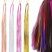 JSHDUSA Holographic Hair Tinsel | Hair Extensions Braided Hair Rope - Hair Tinsel Glitter Hair Extension Hair Shimmer Strands Hair Dye Colored