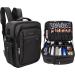 Relavel Makeup Backpack Professional Makeup Case Extra Large Travel Train Case Makeup Bag for Women Cosmetic Organizer Makeup Brush Storage Holder Makeup Artist Kit Large Black