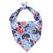 Aring Pet Dog Bandana cotton flower dog bandanas dog triangle bibs neckerchief for small and large dogs and cats s Blue flower