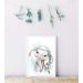 Set of 6 Mint Grey Feather Art Pins for Kids Room - Jungle Animals Poster Set for Boys and Girls - Indian Animal Decor P62 - Buy Online on GoSupps.com