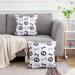 FreAire G Gabrielmodu Dog Bones Print Decorative Pillow Covers - Set of 2, White and Black - Buy Online on GoSupps.com