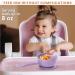 Xabono Baby Plates with Suction | BPA-Free Suction Plates for Easy Feeding | Washable Bowls with Silicone Spoon | Purple Design for First Baby Foods - Buy Online on GoSupps.com