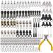 Meikeer 252 Pieces Zipper Repair Kit Replacement Zipper  Zipper Pulls  Installation Tools for Bags Tents Luggage Sleeping Bag Jacket Outdoor