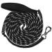 Aystkniet Bungee tow leash for dogs 30m shock -absorbing dog leash with padded handle reflective threads lockable hook for medium large dog 30m black