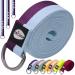 TECEUM Spring 2023 Yoga Strap  Cotton  6 ft 8 ft 10 ft (6+ Colors)  Adjustable Non-Slip Belt for Daily Yoga, Pilates, Stretching, Physical Therapy, Fitness & Home Workout  for All Levels Mixed Blueberry 8 ft