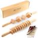 Bictive massage roller wood Maderotherapy set massage tab anti -cellulite massage device pole massage wood massage roller legs with handle lipedema massage device wood massage scooter stomach back