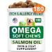 Bark&Spark Omega 3 Fish Oil Treats for Dogs - Allergy Relief - Joint Health Supplement - Salmon Oil Chews - 180 Treats - Buy Online on GoSupps.com