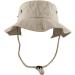 Stone-Washed Cotton Safari Wide Brim Bucket Hat in Khaki | Large-X-Large - Buy Online on GoSupps.com