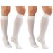 Truform Women's 15-20 mmHg Compression Dress Socks with Cable Pattern White Medium (Pack of 2) Medium (Pack of 2) White