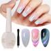 SUPWEE Rainbow Cat Eye Gel Nail Polish 15ML Holographic Glitter 9D Cat Eye Gel Soak Off UV Gel with Magnetic Stick Cat Magnetic Gel Iridescent Home Nail Art DIY Manicure T010