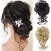Messy Bun Hair Piece for Women Messy Bun Hair Piece Scrunchie Tousled Updo Hair Extensions Bun with Rubber Band Curly Wavy Ponytail Extensions Synthetic Chignon for Women Girls Fake Hair Accessories 2-33 - Buy Online on GoSupps.com
