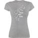 Shirtracer - Shirt Women - Gift for Dog Owners - Never Walk Alone Paw Prints 03 Grey Mottled XL