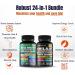 Shilajit and Sea Moss Combo - Sea Moss and Shilajit Bundle with Ashwagandha Black Seed Turmeric Bladderwrack Burdock Black Pepper with Vitamins and Antioxidants - 120 Veggie Capsules 60 Count (Pack of 2) - Buy Online on GoSupps.com