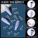 OIIKI 30Pcs Alloy Star Nail Charm - Crystal Rhinestones Nail Art Dangle Charm | Women Girls DIY Manicure Jewelry - Silver - Buy Online on GoSupps.com