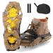 25 Spikes Crampons Ice Cleats Traction Snow Grips for Boots and Shoes Upgraded Anti Slip Qinkada 25 Stainless Steel Snow Traction Shoe Spikes for Hiking Fishing Walking Climbing Mountaineering Medium