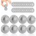 8 hedgehog ball + 20 battery pressur rings - Skills Borderline Set with Skill Ball Metal and Skill Ring - Acupressure Ball Igelball Klein 3cm Acupressure Ring Skills Set Stress Adult Massage Remine 8 Silver