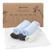 Navaris Bamboo Washcloths (Pack of 6) -10x10 inch Baby and Adult Washcloth Set for Face Body Makeup Removal Wash Towels - Light Blue White Gray White light blue black