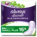 Always Discreet Incontinence Pads Small Plus for Bladder Weakness (2 x 16 pieces) 16 pieces (pack of 2)