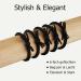 Black Braided Hair Ties - 5 Piece Set for Ultimate Hold | Classic Black Rubber Bands for Women Girls & Men - Durable & Stylish - Buy Online on GoSupps.com