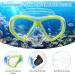Kids Snorkel Set - Dry Top Snorkeling Gear for Youth Ages 5-15 | Tempered Glass Mask and Snorkel Set with 180 Panoramic View - Blue - Buy Online on GoSupps.com