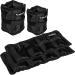 Movit 4 Set weight cuffs 2x 500g and 2x 1000g running weights for foot and wrists in 3 color variants Weights for arms and legs weight cuff foot/wrist 4 Set black