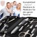 Buy Three Swords Germany 11 Pc Manicure Set - Real Leather Black Etui | Complete Nail Care Kit with Scissors Tweezers & More - Buy Online on GoSupps.com