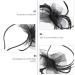 Uonlytech Hair Hoop Elegant Mesh Hair Clip Tea Party Headband Black Fascinator Hat for Women Bridal Halloween - Buy Online on GoSupps.com