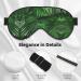FoRes Cute Green Palm Leaves Print Eye Mask - Adjustable Light Blocking Sleep Mask for Deep Rest - Unisex Comfort - Buy Online on GoSupps.com