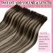 Youngsee Clip-In Extensions - Real Dark Brown Remy Hair 50cm | 120g 7PCs Brown Balayage Blonde Clip-Ins - Buy Online on GoSupps.com