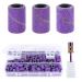 Bellehome Nail Sanding Bands 180pcs Professional Sand Bands for Nail Drill Sanding Bits Grit80#/150#/240# Zebra Efile Sanding Bands for Manicures Nail Drill Bits for Acrylic Nails, Purple