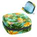 Anna Cowper Tropical Pineapple Floral Leaves Pattern Sanitary Napkin Storage Bag Feminine Menstrual Cup Pouches Nursing Pad Holder Tampon Bags Portable Period Bag for Women Teen Girls 1Pcs Multi-colored 6