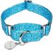Then safety training martingale dog collar sky blue small neck circumference 27.9 cm - 38.1 cm hard -wearing adjustable collars for dogs small 5/8 inch wide sky blue - Auspicious Cloud