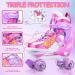 Hozzen Kids Roller Skates for Girls - Adjustable LED Light Up Unicorn Pink Skates (9C-6Y) with Storage Bag - Beginner Toddler Skates M (7.9-8.8IN) - Buy Online on GoSupps.com