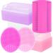 Baby Bath Sponge | Extra Soft Cradle Bonnet Brush | Silicone Massage Combs (6 Pack)