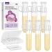 Nuliie Colostrum Collector Kit 7ml/6PCs BPA-free reusable exhaustive breast milk collector with a cotton cloth cloth storage tank cleaning brush-Ready-to -use for newborn 6 pieces