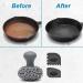 SUBEKYU Cast Iron Chainmail Scrubber & Scraper Tool for Pans - Stainless Steel Skillet Cleaner - Grey/Black - Buy Online on GoSupps.com