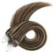 UGEAT Microring Extensions Real Hair - 60cm Chocolate Brown Micro Loop Extensions (50g 50 Strands) | #4/27 Microring Hair Extensions - Buy Online on GoSupps.com