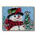 YYFIRE Christmas Snowman Latch Hook Rug Kits  DIY Rug Crochet Yarn Kits Printed Color Canvas Christmas Decoration and Activity 20.5X15 Inch