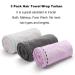 Hair Towel Wrap Turban - Quick-Dry Microfiber Bath & Shower Cap | White Grey & Pink - Perfect for Drying Hair - Buy Online on GoSupps.com