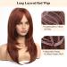 HAIRCUBE Long Red Synthetic Wig for Women - Layered Middle Part Hair - Buy Online on GoSupps.com
