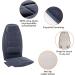 Snailax Massage Seat Cushion with Heat - Memory Foam Neck & Lumbar Support - 2 Heat Levels - 10 Vibration Motors - Navy Blue - Buy Online on GoSupps.com