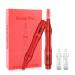 Dr.roller Dermapen Professional Electric Derma Pen  Derma Stamp for Face Body Hair Growth  Wireless Derma Machine Kit  Skin Pen with Anti-Flow Back Replacement Needle Cartridges (2pcs 12-pin) (Red)