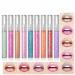 COOSA Glitter Liquid Lipsticks Set 9 Colors Diamond Shimmer Metallic Lipstick Waterproof Long Lasting Makeup Kit Face Eye Glow Shimmer Shinning Lip Gloss Set (Neon Colors) 1. 9 Colors Neon Set 0.56 Fl Oz (Pack of 9)